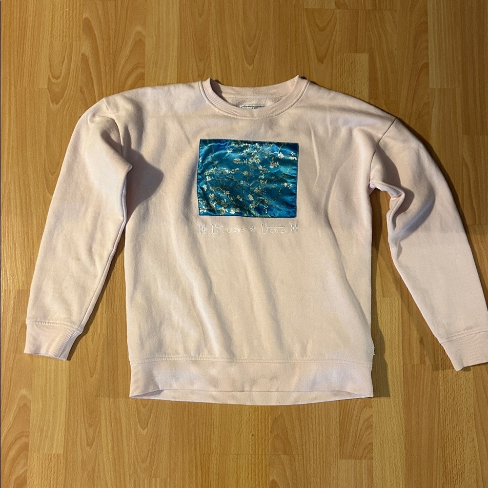 Vans & Van Gogh Crew Neck Sweatshirt “Almond Blossoms” Size L